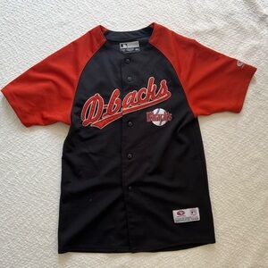 VTG Arizona Diamondbacks MLB Jersey Youth Medium 12 D-Backs True Fan Black Red
